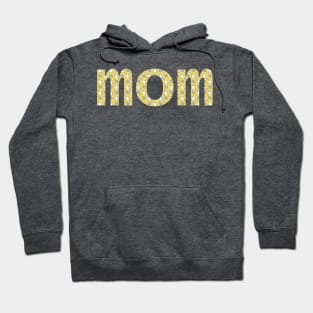 Floral Art Typography Mom Yellow Hoodie